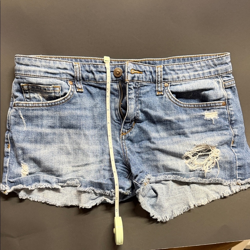 Joe's Jeans Light Blue Distressed Jean Shorts